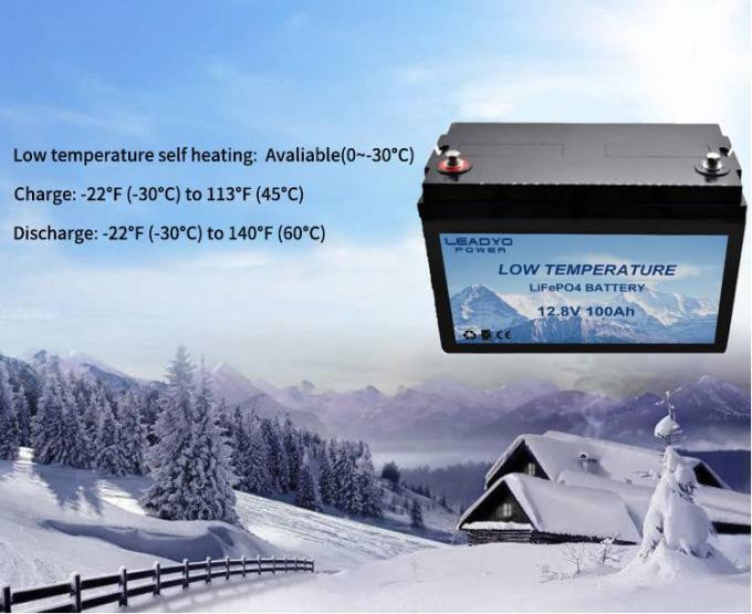 आरवी मरीन के लिए स्मार्ट ब्लूटूथ 12V 100Ah LifePO4 बैटरी सेल्फ हीटिंग 1