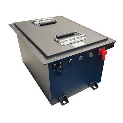 खरीदें गोल्फ कार्ट 48V 105Ah मेटल केस रिचार्जेबल लिथियम आयन बैटरी LCD और CAN RS485 के साथ ऑनलाइन निर्माण