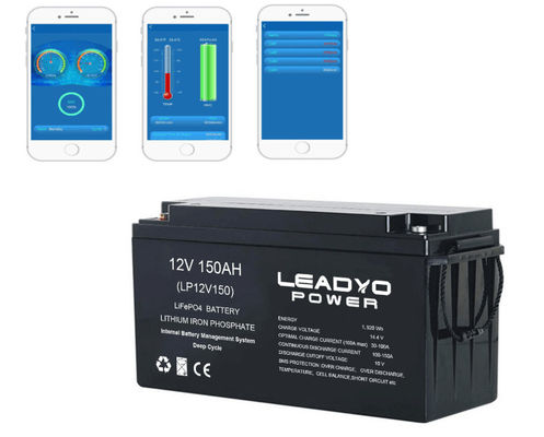 खरीदें ब्लूटूथ ऐप के साथ रिचार्जेबल लिथियम आयन समुद्री बैटरी 12v 150Ah डीप साइकिल LiFePO4 बैटरी ऑनलाइन निर्माण