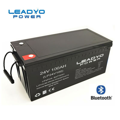ब्लूटूथ के साथ नाव नौकाओं के लिए स्मार्ट लिथियम आयन समुद्री बैटरी 24v 100Ah डीप साइकिल लाइफपो4 बैटरी