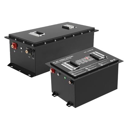 स्मार्ट CANBUS RS485 LiFePO4 गोल्फ कार्ट 48V 51.2V 150Ah एलसीडी एलईडी डिस्प्ले / चार्जर के साथ लिथियम आयरन एलएफपी बैटरी