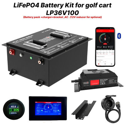 खरीदें 36V 100Ah 200Amp 36.8V ब्लूटूथ LiFePO4 लिथियम गोल्फ कार्ट बैटरी रूपांतरण किट ऑनलाइन निर्माण