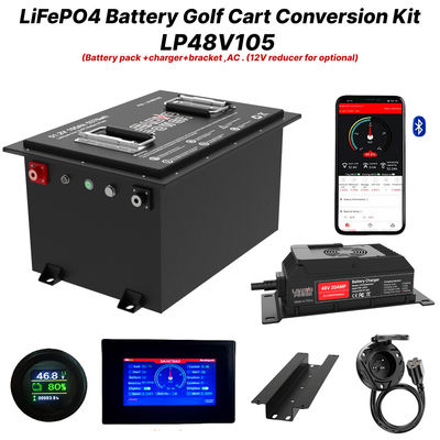 खरीदें 48V 105Ah 51.2V2 250Amp LiFePO4 गोल्फ कार्ट बैटरी रूपांतरण किट, 5 साल की वारंटी ऑनलाइन निर्माण