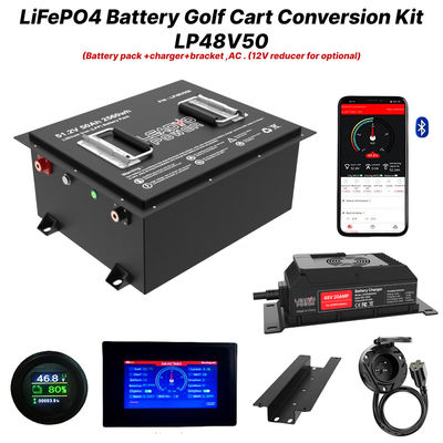 खरीदें 48V 50Ah 51.2V2 150Amp LiFePO4 गोल्फ कार्ट बैटरी रूपांतरण किट, 5 साल की वारंटी ऑनलाइन निर्माण