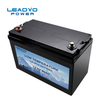 12kg 90Ah कम तापमान LiFePO4 बैटरी 12V लिथियम आयरन फॉस्फेट बैटरी