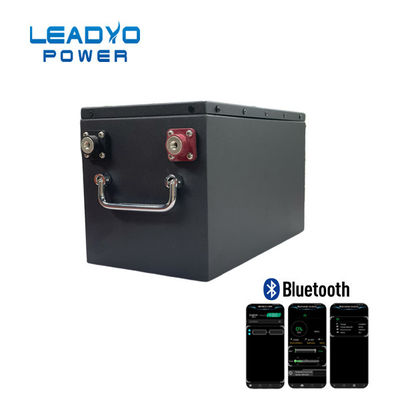 मेटल केस ब्लूटूथ लिथियम बैटरी डीप साइकिल Lifepo4 बैटरी पैक 12V 100ah
