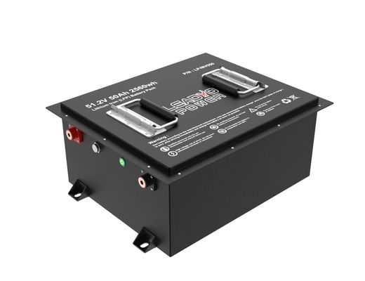 51.2V 50Ah गोल्फ कार्ट LiFePO4 बैटरी 100A BMS 2560Wh ऊर्जा ब्लूटूथ / एलसीडी के साथ
