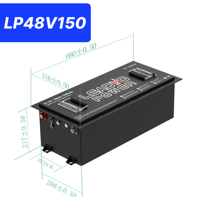 48V 150Ah 51.2V LiFePO4 लिथियम गोल्फ कार्ट बैटरी रूपांतरण किट 250Amp निरंतर आउटपुट, 520A/20S 1